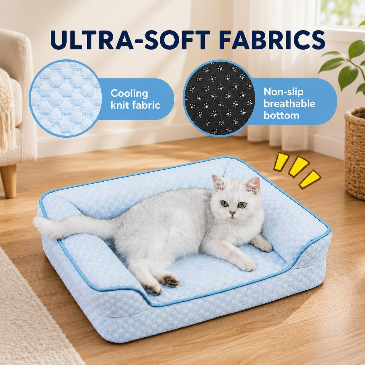 cooling-cat-bed-for-indoor-cats-19-7-x-15-8-in-supportive-pet-sofa-with-egg-crate-foam-breathable-cool-touch-fabric-washable-bolster-bed-for-cats-and-small-dogs