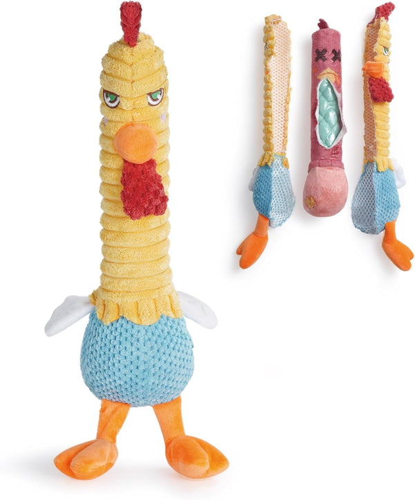 Nocciola 2 in 1 Easter Duck Dog Toy with a Large Rubber Squeaker - Tough Durable Stuffed Squeaky Crinkle Chew Toys for Aggressive Chewers, Medium and Large Breeds9
