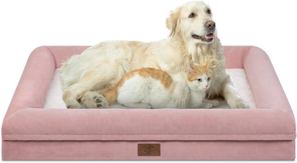 XL Orthopedic Waterprood Dog Bed for Extra Large Size Dogs | 360 Degree Bolster Support, Egg Crate Foam, Waterproof Liner, Non-Slip Bottom, Machine Washable Cover, 45 X 35 Inch23