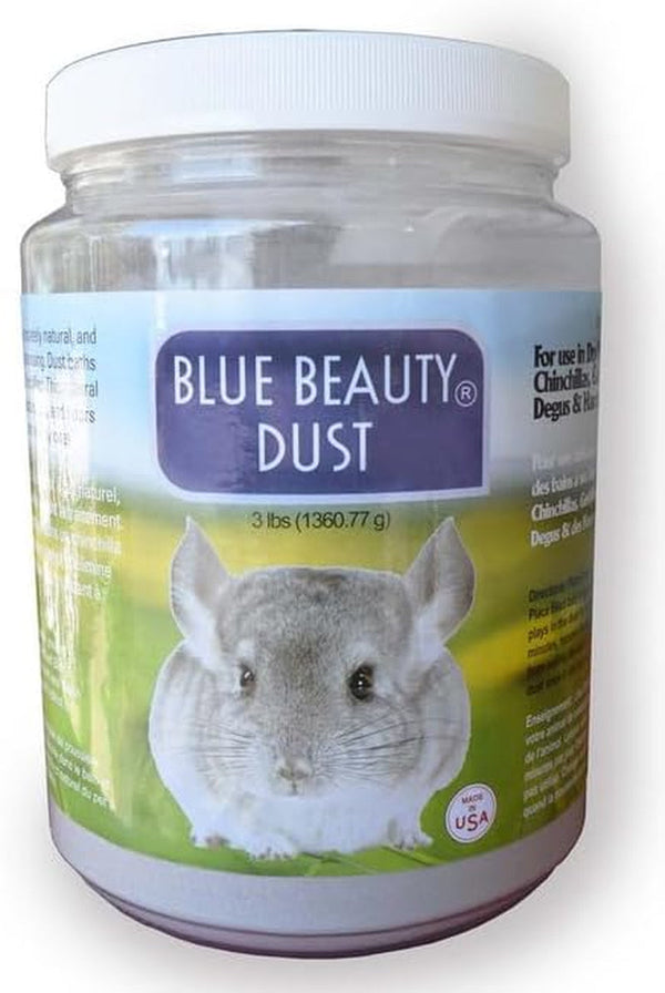 Lixit Blue Beauty® Chinchilla Dust Powder - Dry Bath Grooming Dust for Hamsters, Gerbil, Degus, and Small Animals - Made in the USA (3 Pound)3