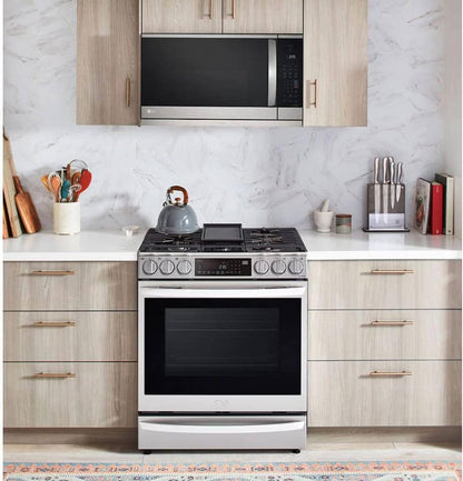 2.1 Cu. Ft. 30 In. Width Printproof Stainless Steel 1,050-Watt Smart Over-The-Range Microwave Oven with Extendavent 2.07