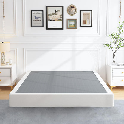 7 Inch Box Spring Queen Mattress Foundation with Easy Clean Cover | 3000Lbs Weight Capacity, Heavy Duty Metal, Non-Slip, No Noise, Easy Assembly1