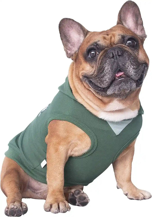 Ichoue French Bulldog Frenchie Clothes Hoodies for Dogs Pug English Boston Terrier Bully Pitbull Corgi Sweatshirt Sweater Clothing - Khaki/Xlarge15