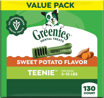Greenies Teenie Natural Dental Dog Treats, Fresh Mint Flavor, 43 Count | Veterinarian-Recommended, for Dogs 5-15 Lbs, Cleans Teeth, Freshens Breath, Promotes Oral Health, 12 Oz. Pack19