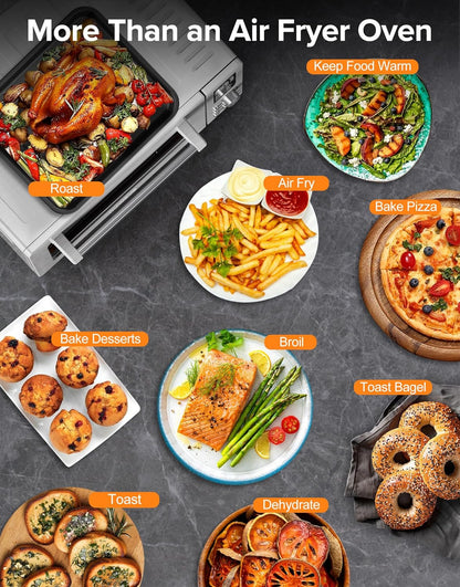 Bravo Pro Smart Air Fryer Toaster Oven Countertop Combo | 10-In-1 Cooking Functions, 1800W, 50-450°F, 21-Qt, Pfas-Free, Upgraded Super Convection7