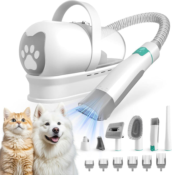 Dog Grooming Kit, Pet Grooming Vacuum with Pet Clipper Nail Grinder, Dog Hair Vacuum with 6 Pet Grooming Tools for Dogs Cats Shedding Grooming1