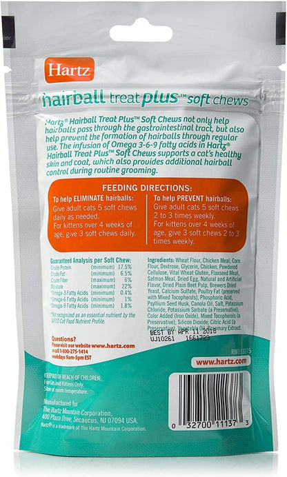Hartz Hairball Remedy plus Chicken Flavored Soft Chews for Cats and Kittens2