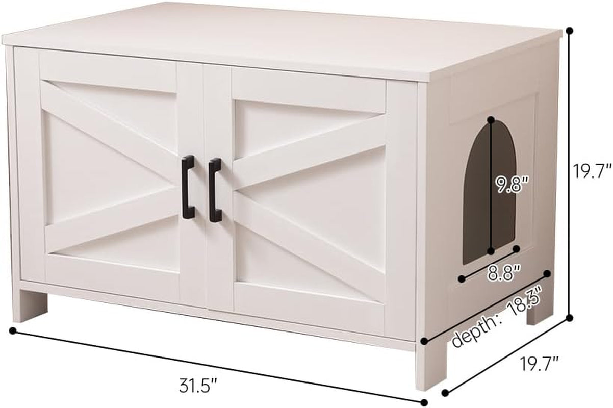 cat-litter-box-enclosure-with-barn-door-wooden-cat-washroom-furniture-litter-box-furniture-hidden-end-side-table-pet-house-multi-functional-double-cabinet-doors-for-bedroom-living-white