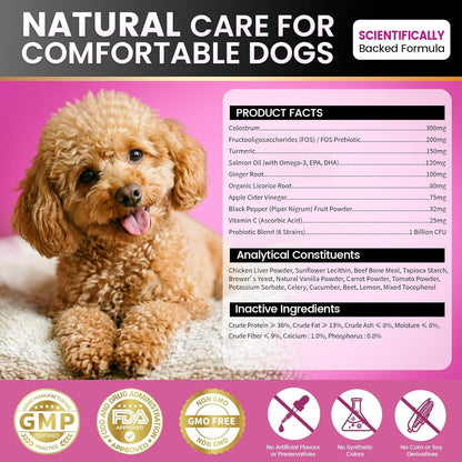 Dog Allergy Chews Itchy Skin Yeast Relief & Immune Support Omega 3-200Ct | Allergy Relief for Dogs with Colostrum & Probiotics for Paw Licking, Hot Spots, Yeast & Seasonal Allergies, Chicken Flavor7