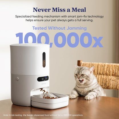 Automatic Cat Feeder, Wifi & Smart Scale, Remote Feeding | Tracks Pet'S Food Intake, 3.6L Timed Food Dispenser, up to 10 Meals per Day, Dual Power Supply, Stainless Steel Bowl4