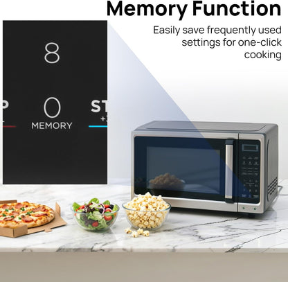 Microwave Countertop Oven, 700W Small Microwaves, 0.7 Cu.Ft Mini Ovens Compact with 10 Power Levels, 6 Cooking Menus for Apartments, Dorm and Small Space Kitchen, Child Lock, Easy Clean, Black9