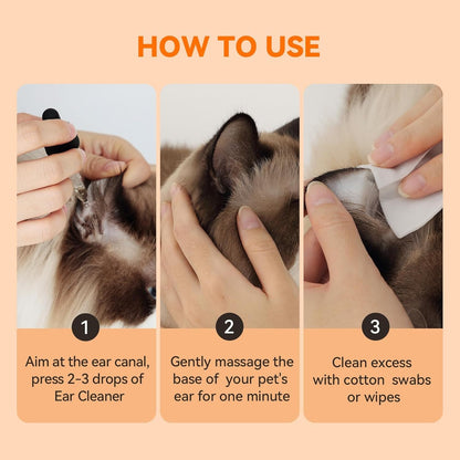 Dog Ear Cleaner Drops for Infection Treatment | Vet Formulated Patented Quantum Silver Water-Based Drops Soothe Ear Itching, Irritation, Cleans Wax, Odor, 1 Fl Oz5