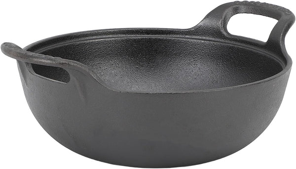 Cast Iron Wok Pan 14 Inch Pre Seasoned Stir Fry Skillet with Wooden Lid Flat Bottom Oven Safe for Authentic Asian Cooking on Stovetop for Home Cooks (25Cm)8