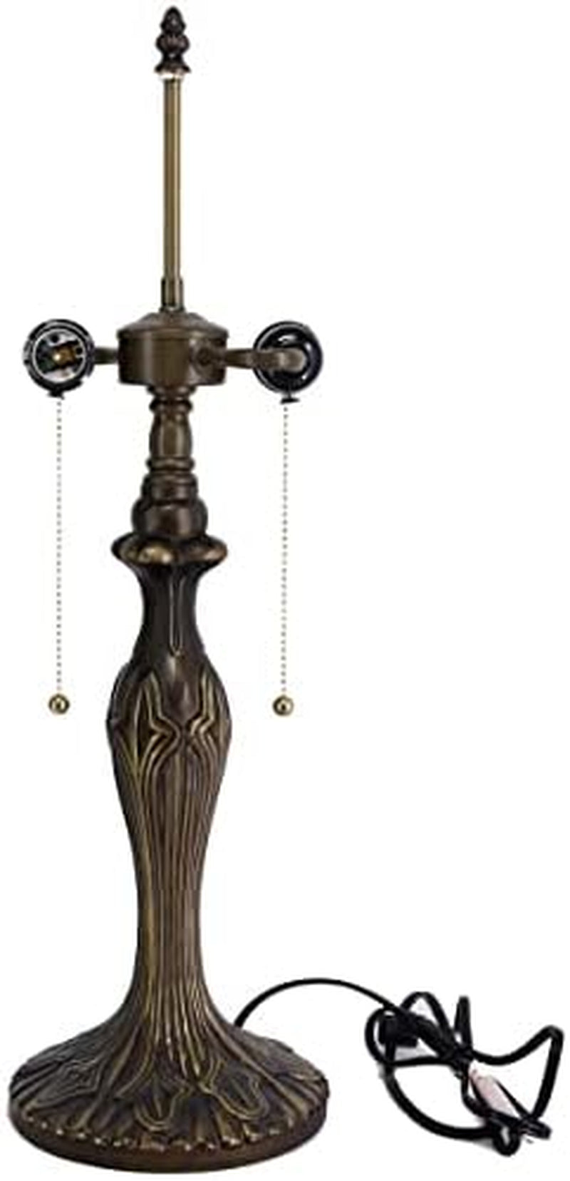 table-lamp-base-replacement-only-with-6pcs-bulb-wide-6-5-height-24-inch-fit-for-12-14-16-18-inch-tiffany-style-stained-glass-lampshade-dark-bronze-finish-metal-pull-chain-switch