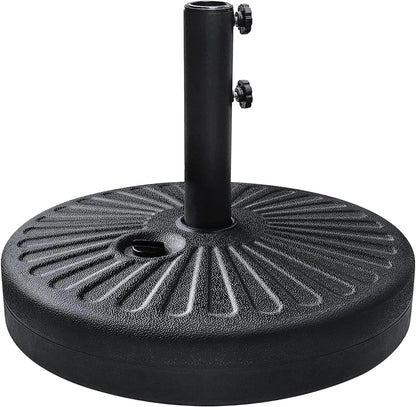 USA 18" 82LBS Capacity Heavy Duty Patio Umbrella Stand, Water or Sand Filled Base, Rust-Free Outdoor Holder with 2 Adjustable Knobs for Backyard, Deck, Lawn, Poolside Fits 1.5"-1.9" Poles1