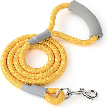 Mile High Life Dog Leash, 6FT X 1/2IN Pink, with Padded Handle | Heavy-Duty Nylon Rope Leash with Soft Handle & Steel Tips. Comfortable Grip for Daily Walks with Small to Large Dogs.11