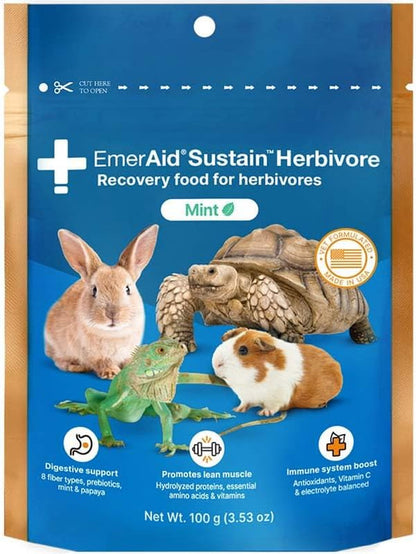 Sustain Herbivore (100 G, Apple & Banana) | Nutritionally Complete Recovery Food for Herbivorous Small Pets and Reptiles11