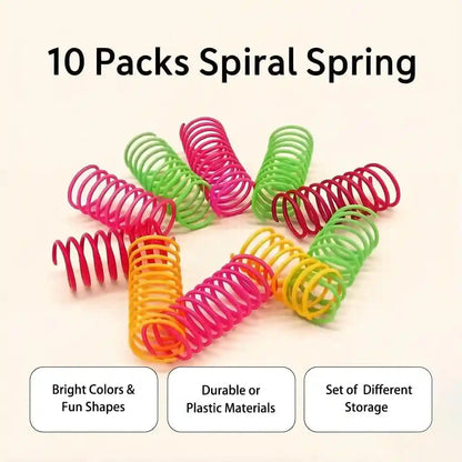 LASOCUHOO Cat Toys, 30 Packs Interactive Cat Toy Pack Including Cat Crinkle Balls, Cat Sparkle Balls, Spiral Springs for Kitten （Random Color）2