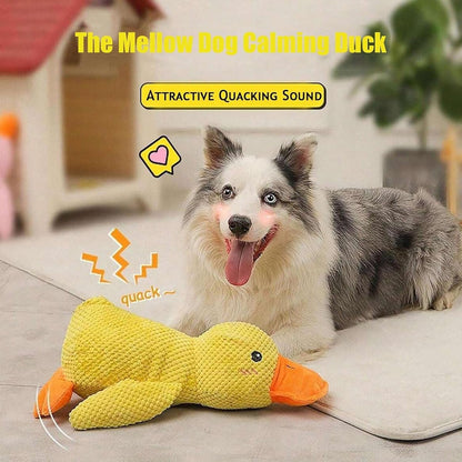 Mellow Dog Calming Duck, 2025 New Yellow Duck Dog Toy, the Mellow Ducks Calming Pillow, Dogs Ducks Toy with Quacking Sound for Indoor Dogs4