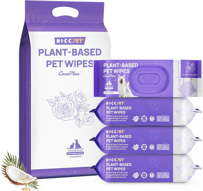 HICC PET Pet Cleaning Wipes for Dogs & Cats, Paws & Coat, 100 Count | Pearl-Textured, with Fermented Coconut Oil and Damask Rose, for Face and Rear-End Cleaning after Walks or between Baths9