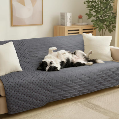 Luciphia 100% Waterproof Couch Cover Blanket for Dogs Anti-Slip Pet Couch Protector Sofa Mat Puppy Cat Blanket with Non-Slip Bottom, Navy Blue, 30X70 Inch28