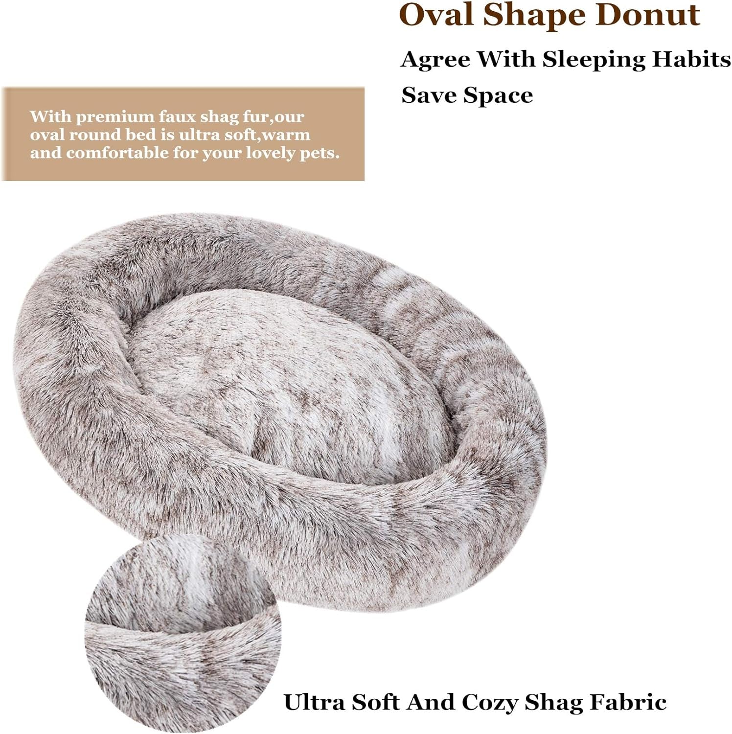 coohom-oval-calming-donut-cuddler-dog-bed-shag-faux-fur-cat-bed-washable-round-pillow-pet-bed30-36-43-for-medium-dogs-xl36x27x7-light-brown