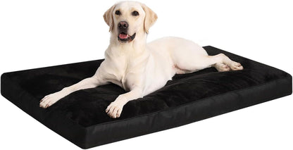 Dog Crate Bed Waterproof Deluxe Plush Dog Beds with Removable Washable Cover Anti-Slip Bottom Pet Sleeping Mattress for Large, Medium, Jumbo, Small Dogs, 41 X 27 Inch, Gray16