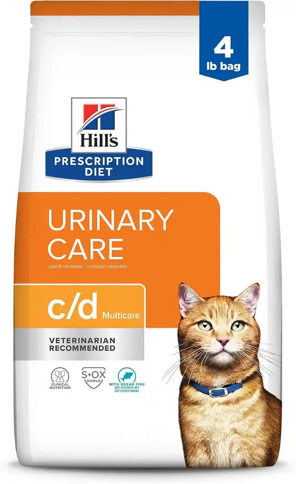 HILL'S PRESCRIPTION DIET C/D Multicare Urinary Care Dry Cat Food | #1 Veterinarian Recommended, Chicken Recipe, 4 Lb. Bag21