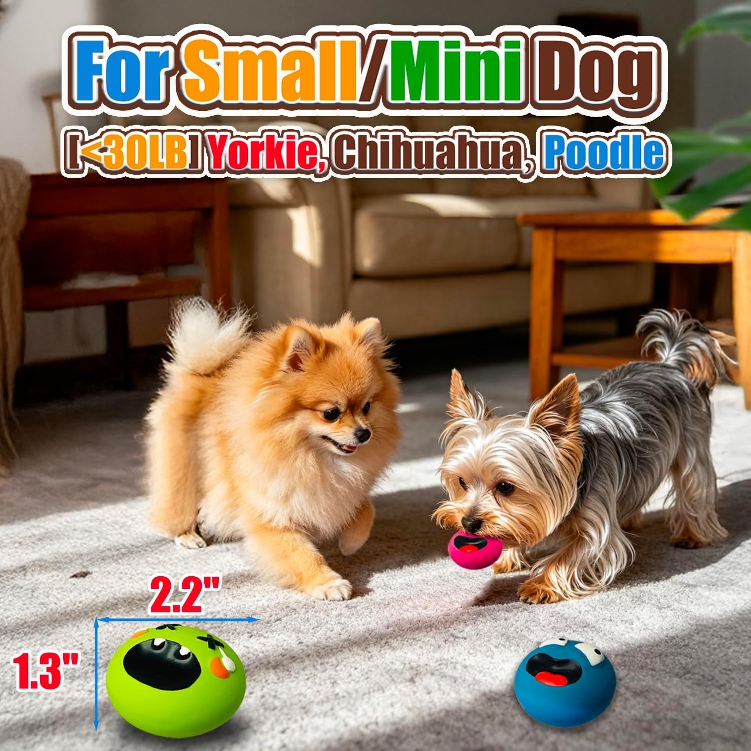 holysteed-latex-squeaky-dog-toys-for-small-dogs-mini-breed-2-2-flat-ball-2-2x2-2x1-3-soft-squeak-ball-flat-4-pack-smile-face-fetch-puppy-toys-with-squeaker-floating-pet-toy-for-indoor-outdoor