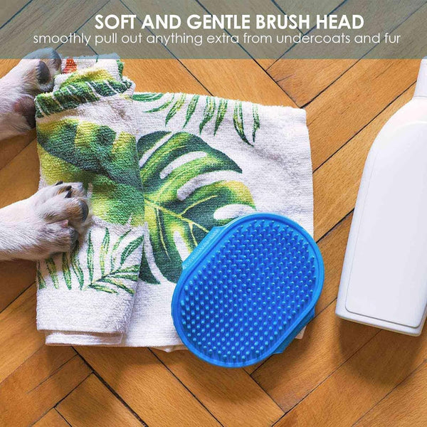2 Pack Dog Grooming Brush, Premium Soft Silicone Pet Bath Brushes with Adjustable Handle, Shampoo Soothing Comb for Wet Dry Long Short Haired Dogs & Cats Massaging, Deshedding6