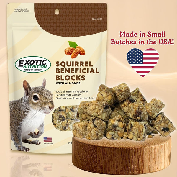 Exotic Nutrition Squirrel Beneficial Blocks - Healthy & Unique Supplemental Food with Nuts & Seeds, 10 Oz4