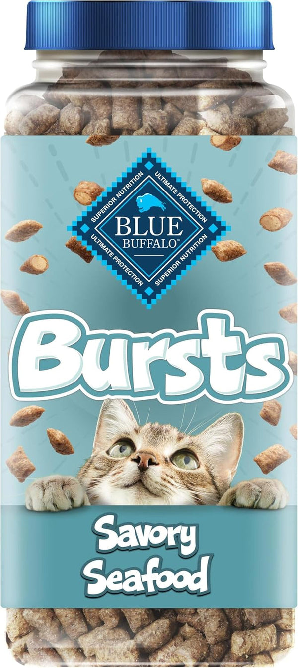Blue Buffalo Bursts Paw-Lickin' Chicken Crunchy & Creamy Cat Treats, Great for Training, Made with Real Chicken Natural Cat Treats Enhanced with Vitamins, Minerals & Other Nutrients, Tub 12 Oz.11