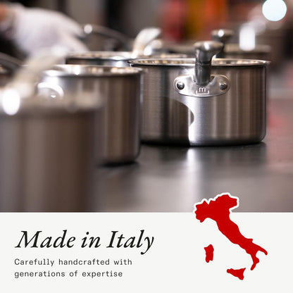 Made in Cookware - 10 Quart Stainless Steel Rondeau Pot W/Lid - 5 Ply Stainless Clad - Professional Cookware - Crafted in Italy - Induction Compatible6