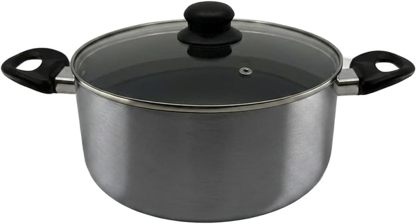 20-Piece Ceramic Metallic Cookware Set, Nonstick - Platinum | 20-Piece Cookware Set with Ceramic Nonstick Interiors, Glass Lids, Utensils, Strainer, Pads, and Griddle Pan.3
