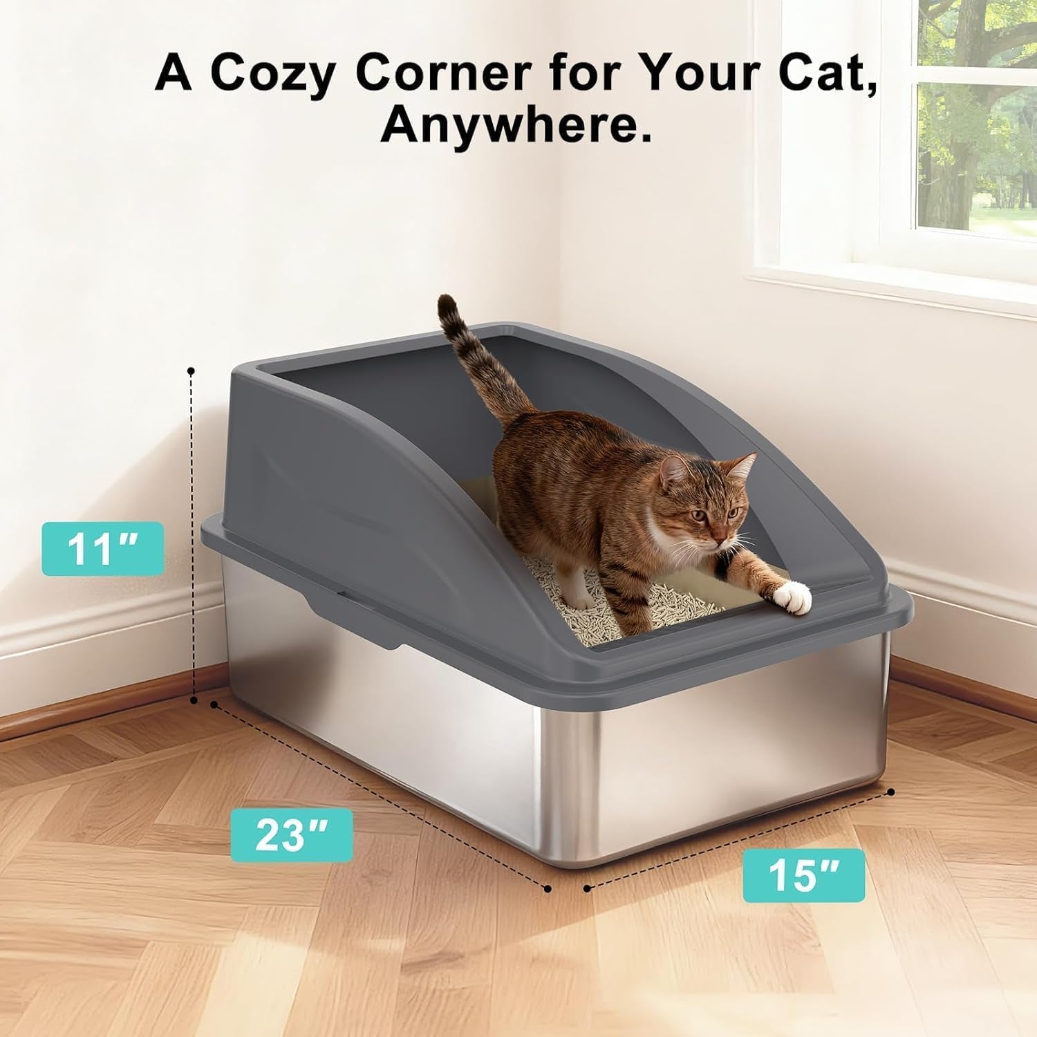 2-pack-stainless-steel-litter-box-xl-enclosed-cat-litter-boxes-with-lid-for-big-cats-and-multi-cats-high-sided-anti-urine-leakage-non-stick-bottom-dark-gray