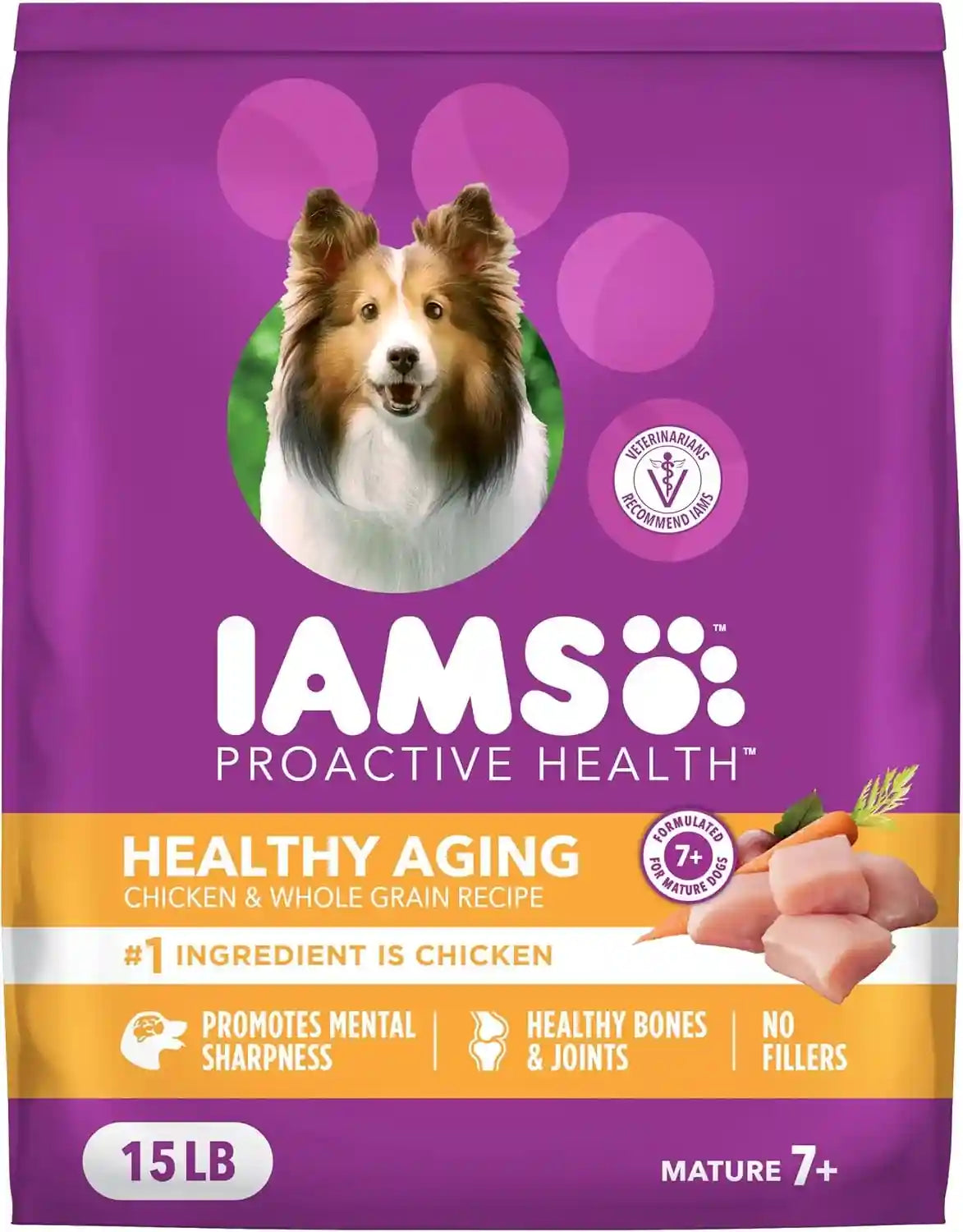 iams-proactive-health-healthy-aging-dry-dog-food-chicken-29-1-lb-veterinarian-recommended-dha-gold-for-mental-visual-sharpness-vitamin-e-beta-carotene-real-chicken-1-ingredient