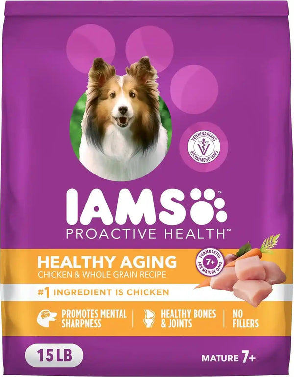 IAMS Proactive Health Healthy Aging Dry Dog Food, Chicken, 29.1 Lb | Veterinarian-Recommended, DHA Gold for Mental & Visual Sharpness, Vitamin E & Beta Carotene, Real Chicken #1 Ingredient11