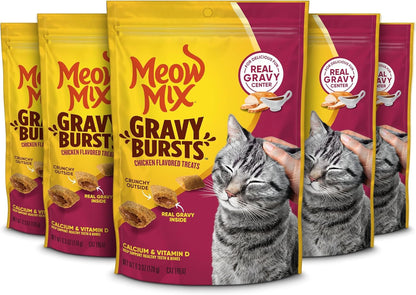 Meow Mix Gravy Bursts Dry Cat Food, 3 Lb Bag | Crunchy Cat Kibble, Gravy Filled Pieces, 100% Complete & Balanced Nutrition for Adult Cats, High Quality Protein14