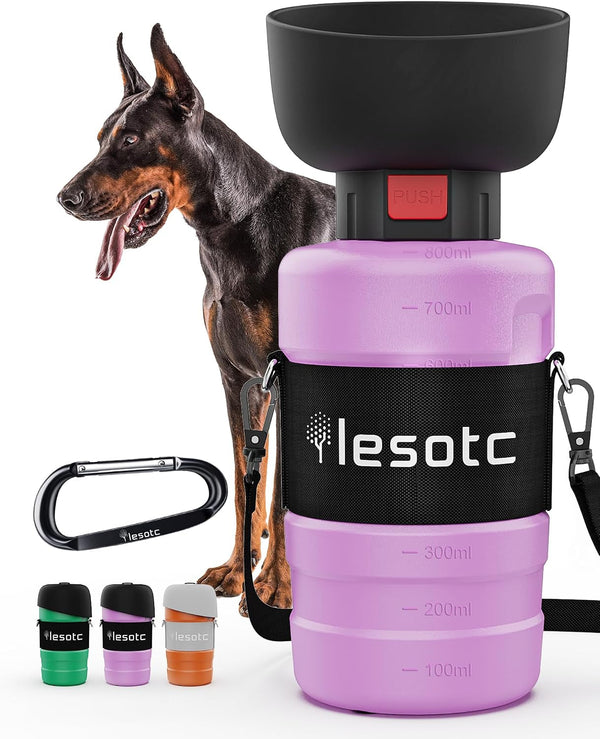 Lesotc Dog Water Bottle, Portable Water Dispenser with Travel Water Bowl, Leak Proof Pet Travel Squeeze Bottle, Puppy Essentials Dog Stuff Accessories for Outdoor Walking, Hiking, Camping12