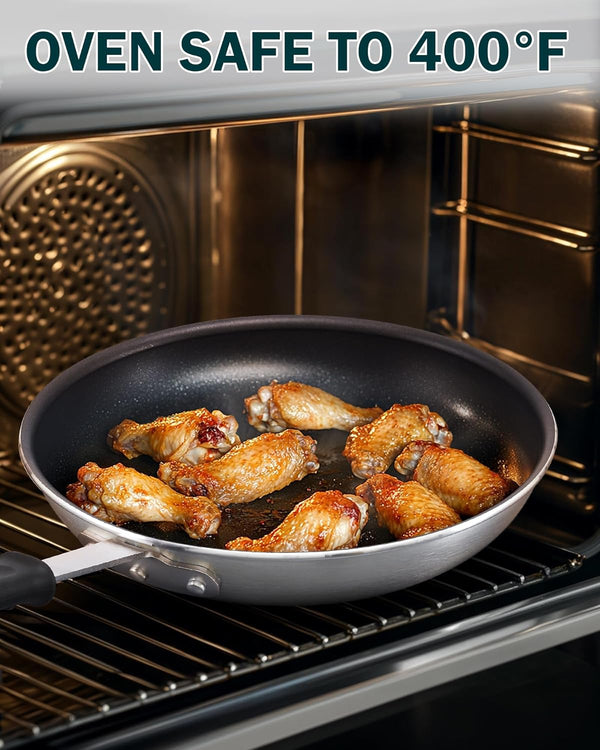 Professional 8-Inch Nonstick Frying Pan, Heavy Duty Aluminum Non Stick Small Egg Omelette Pan, Everyday Wok Stir Fry Skillet, Dishwasher Safe7