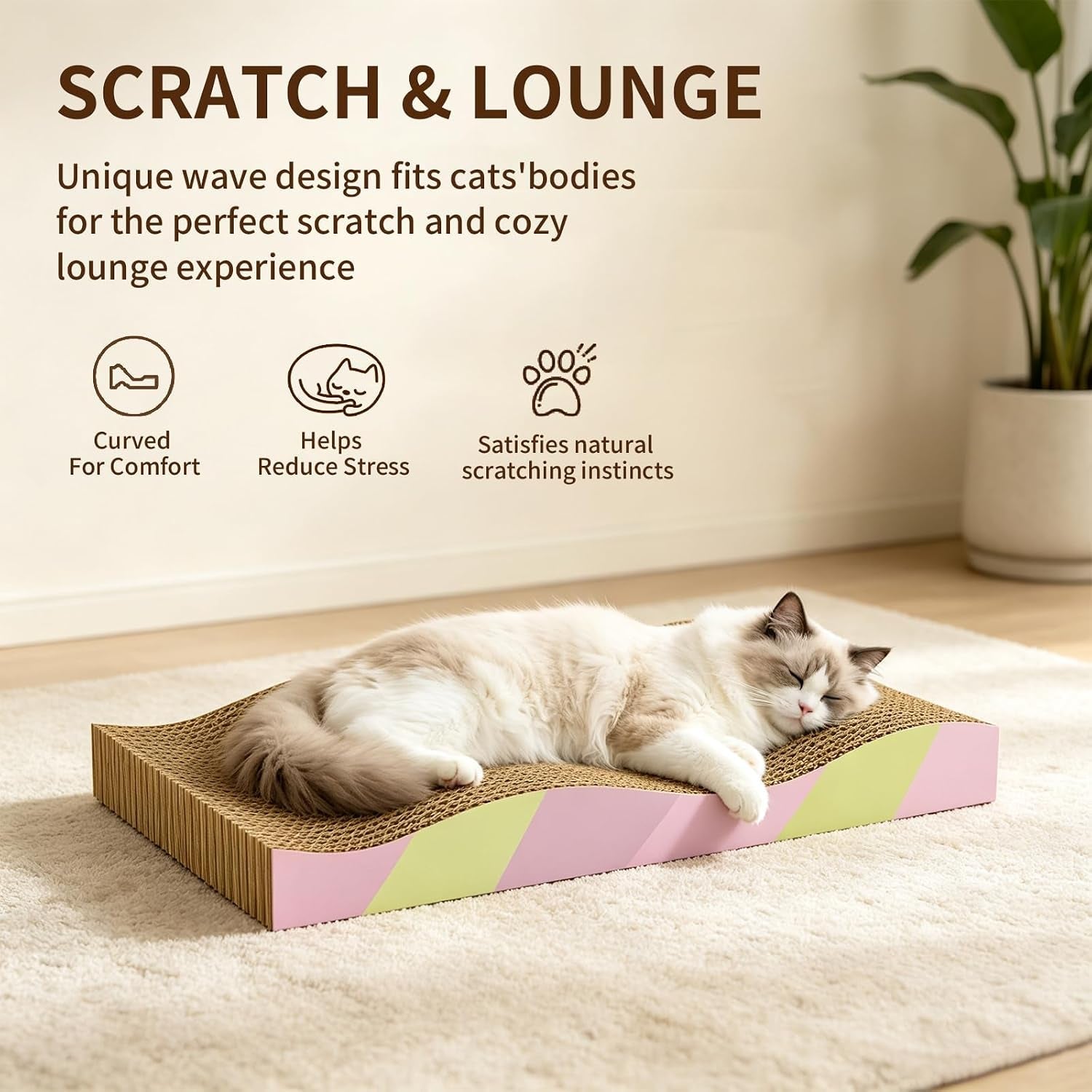 cat-scratching-board-2-pack-reversible-cat-scratcher-pad-large-odor-free-double-sided-use-wave-shape-sturdy-extra-large-custom-corrugated-board-2-count-cat-toys