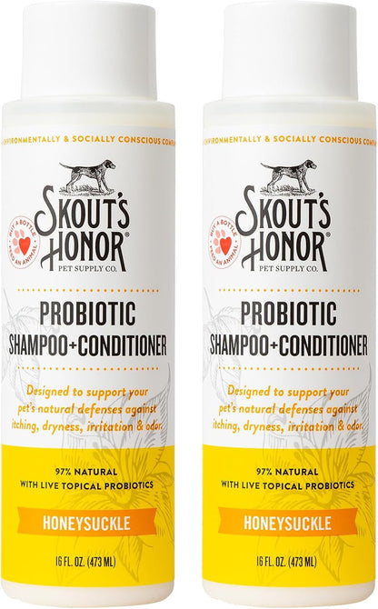 SKOUT'S HONOR Probiotic Dog Shampoo and Conditioner - DOTW, 16 Oz | Hydrating Natural 2-In-1 for Itchy Skin, Microbiome-Friendly with Avocado Oil & Omega-3S, Paraben & Sulfate-Free17