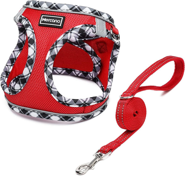 Mercano Soft Mesh Dog Harness and Leash Set, Step-In Reflective Breathable Lightweight Vest Harnesses with Safety Buckle for Small Dogs, Cats (Pink, S)20