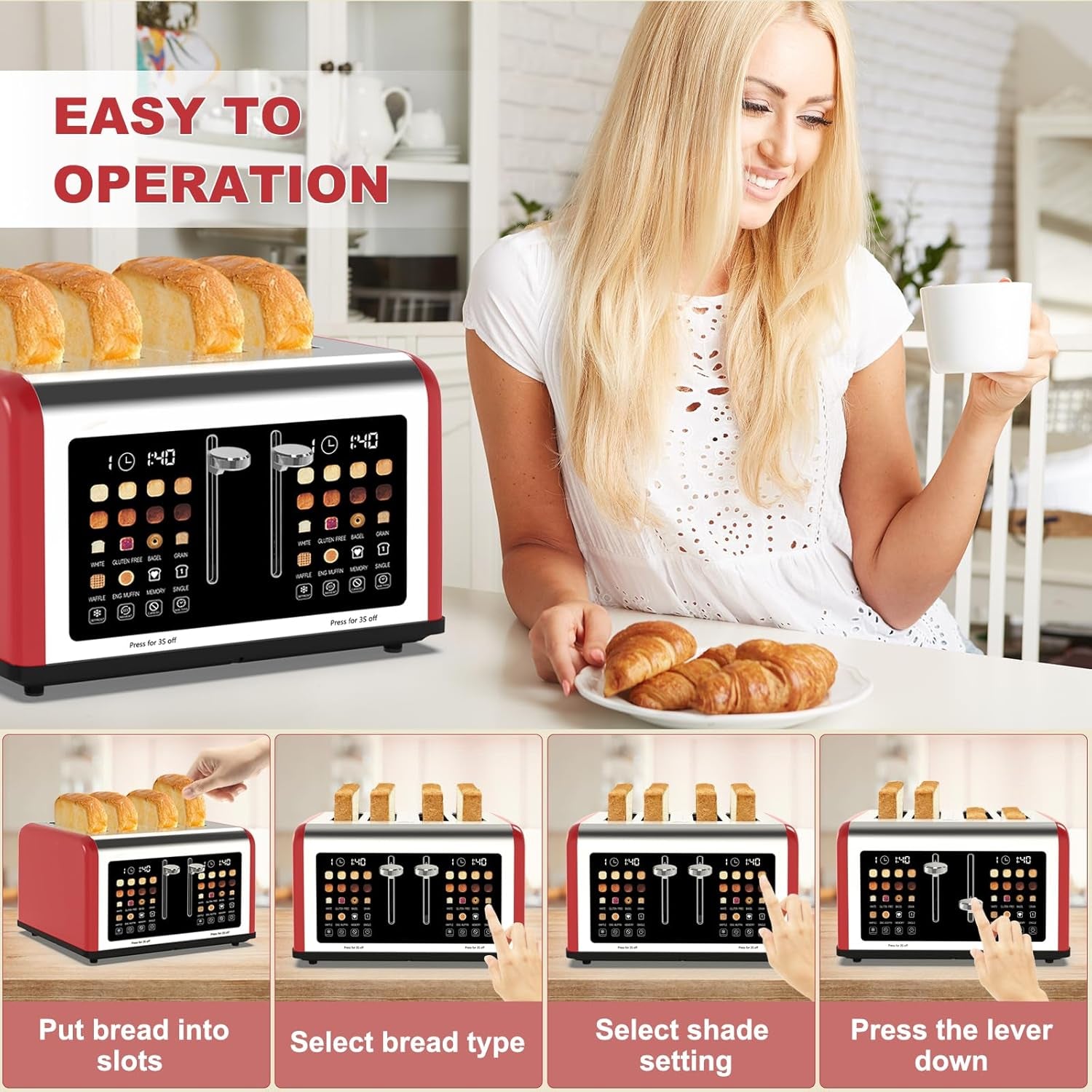 4-slice-toaster-touch-screen-stainless-steel-toasters-digital-timer-dual-control-panel-toasters-8-shade-settings-6-bread-types-for-bagel-cancel-defrost-1650w-red