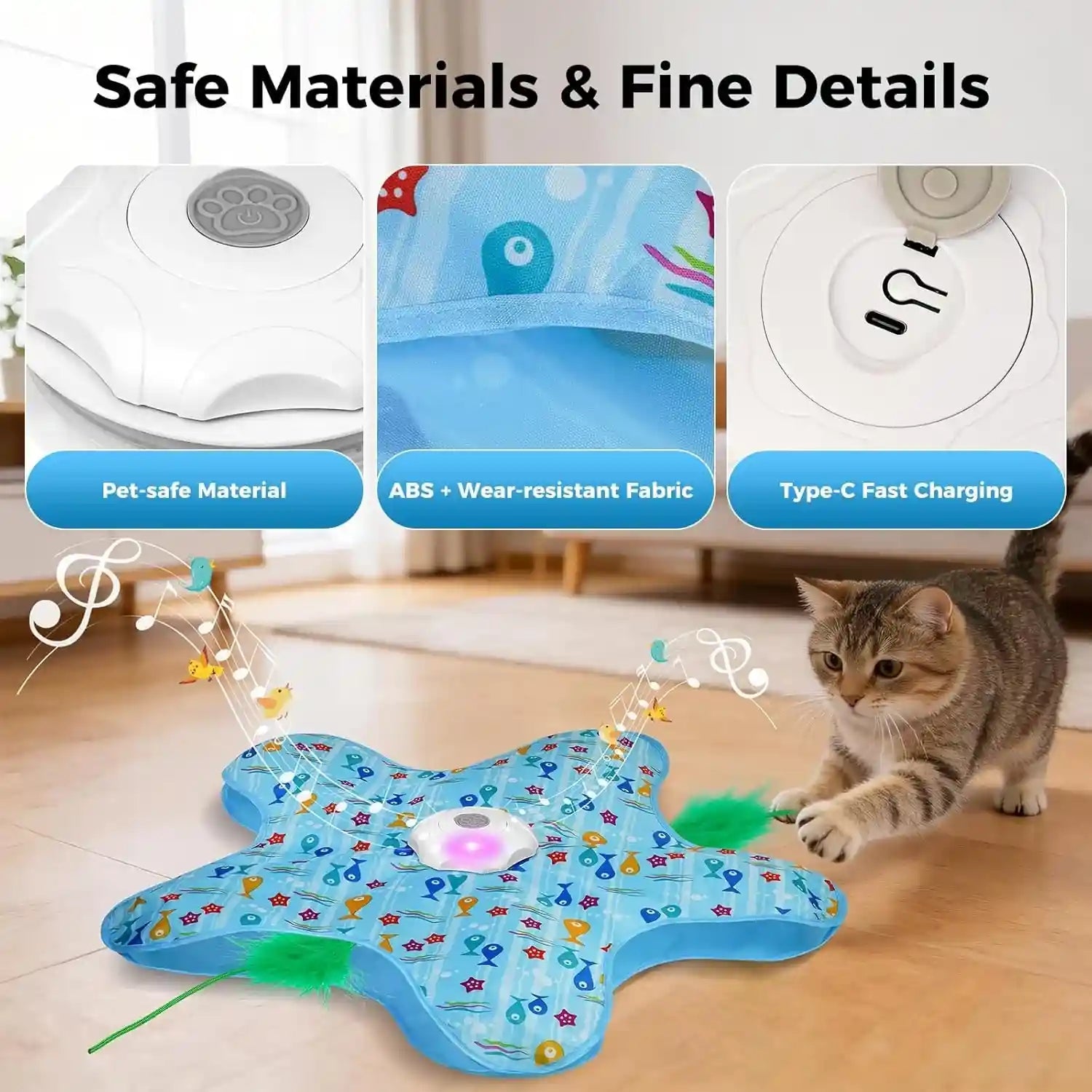duckart-interactive-cat-toy-hide-and-seek-automatic-cat-toy-with-birdcall-rechargeable-3-speeds-auto-sleep-wake-mode-kitten-toys-safe-abs-material-cat-toys-for-bored-indoor-adult-cats