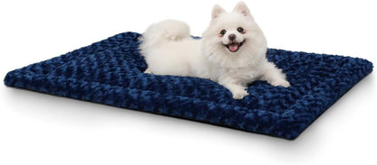Washable Dog Bed Mat Ultra Soft Dog Crate Pad Comfy Fluffy Pet Kennel Beds Sleeping Mattress for Large Jumbo Medium Small Dogs, 36 X 23 Inch, Gray11