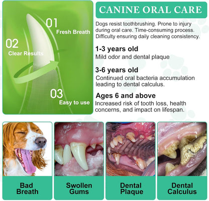 ARMOYA Dog Dental Powder - Teeth Cleaning Powder for Dogs - Dog Dental Care - Plaque & Bad Breath off P-Owder D-Og - D-Ental Care Supplies for Small - Medium - Large Do-Gs5
