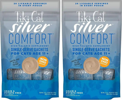 Tiki Cat® Silverâ„¢ Comfort Chicken & Chicken Liver Recipe 5.6 Oz. (20/.28Oz) (20 Sachets)9