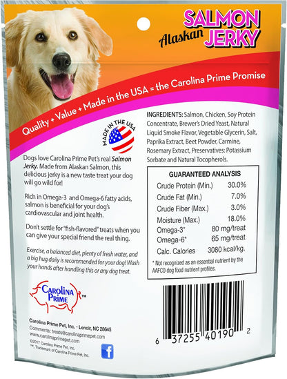 Carolina Prime Pet 40192 Salmon Jerky Treat for Dogs ( 1 Pouch), One Size (Packaging May Vary)2