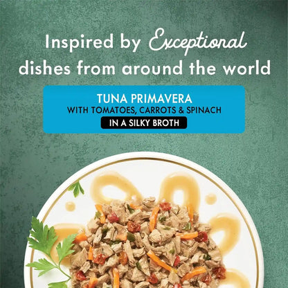 Purina Fancy Feast Wet Cat Food, Medleys Tuna Primavera with Tomatoes, Carrots and Spinach in a Silky Broth - (Pack of 24) 3 Oz. Cans2